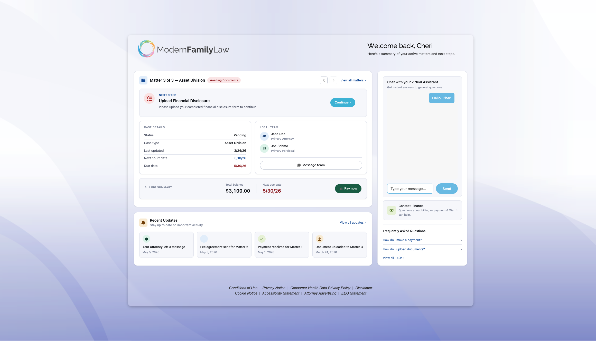 Case Management screenshot